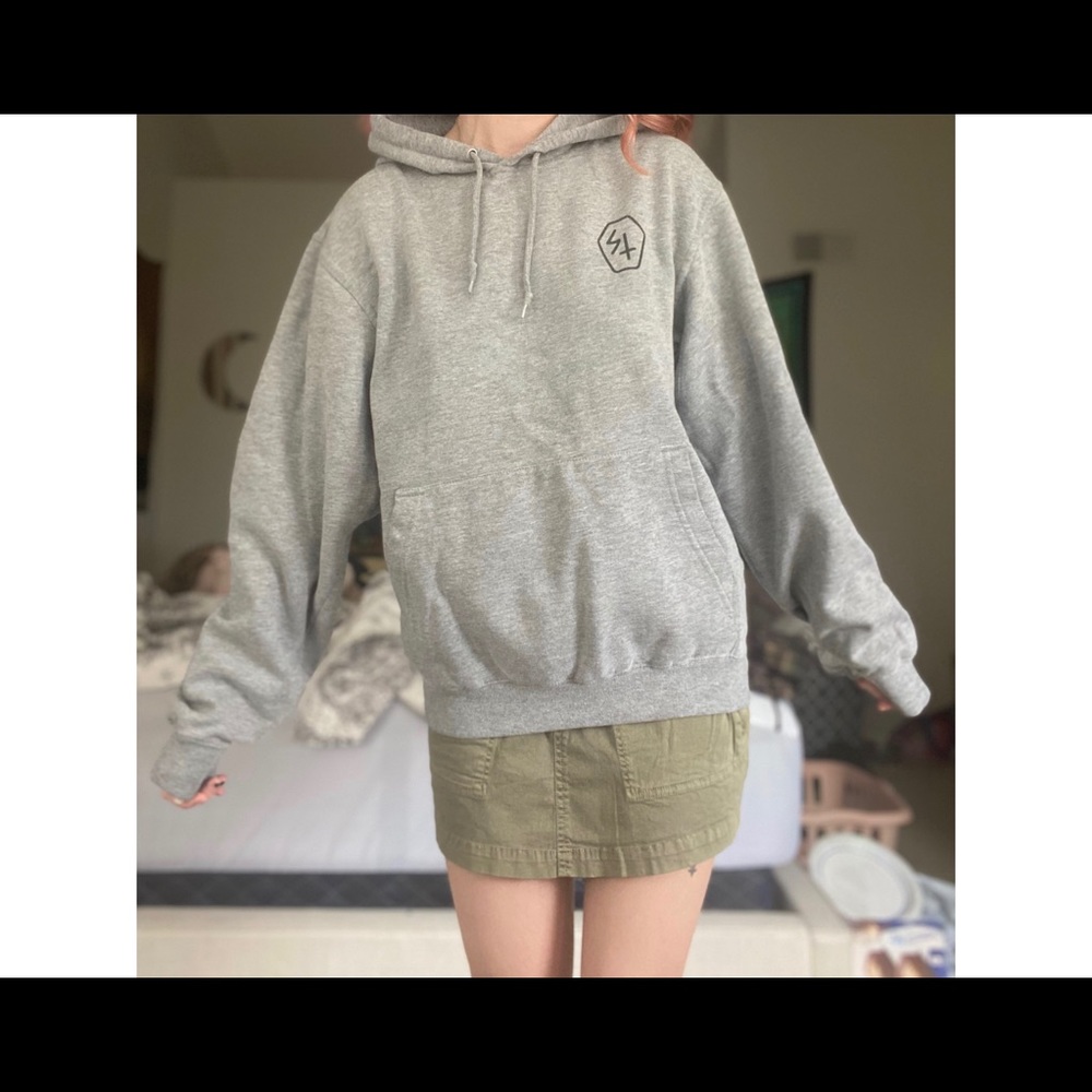 Grey beach grim reaper hoodie!